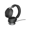 Jabra Evolve2 85 Wireless Headset Link 380a UC Stereo Stand - Black, USB-C, Black