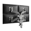 Chief KX Low-Profile Quad Monitor Arms, Column Desk Mount, Silver, Silver
