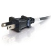 C2G 6ft 18 AWG 2-Slot Non-Polarized Power Cord (NEMA 1-15P to IEC320C7) (TAA Compliant)