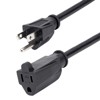 StarTech.com 25 ft Power Cord Extension - NEMA 5-15R to NEMA 5-15P - 25ft - NEMA 5-15P - NEMA 5-15R 125V AC - 13A - Black