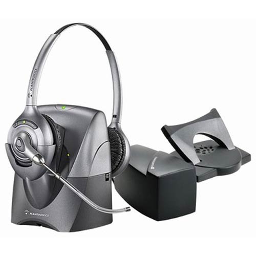 Plantronics CS361 BUNDLE Over-the-Head Cordless Binaural Headset bundled with HL10 Lifter