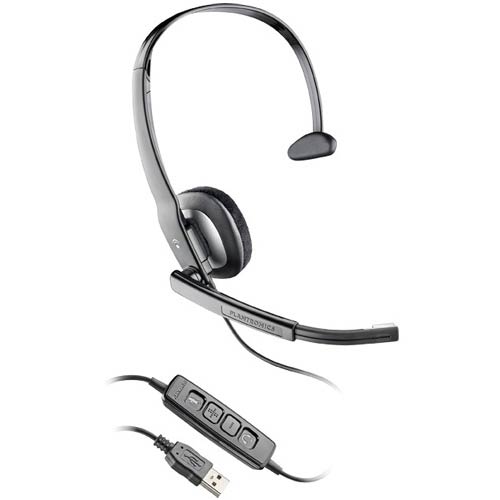 Blackwire C210-M | USB Noise Canceling Monaural Headset for Microsoft Office Communicator 2007 | Plantronics | 80298-02, MOC Headset, Blackwire Headset, Microsoft Office Communicator Headset, USB Headset, Computer Headset, 80298-01, .Audio 615M, Audio 615