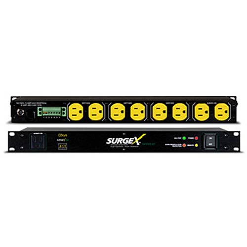SurgeX SX1120 RT 1RU 9 Outlet 20A / 120V Surge Eliminator and Power Conditioner w/ Remote On