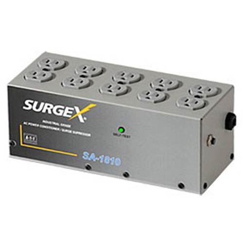 SurgeX SA1810 10 Outlet 15 Amp Surge Protector and Power Conditioner