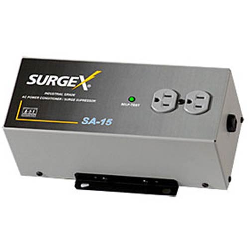SurgeX SA15 2 Outlet 15 Amp Surge Protector and Power Conditioner