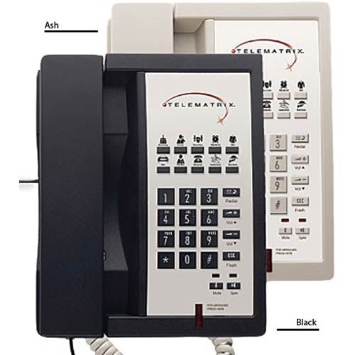 Telematrix 3300MWD A Single-Line Hospitality Speakerphone with 10 Guest Service Buttons - Ash