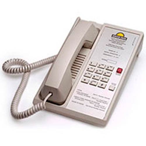 Diamond| Single-line Hospitality Phone - Ash | Teledex | DIA65309, Diamond Series, Hospitality Phone, Guest Room Phone, Lobby Phone, 00G1200