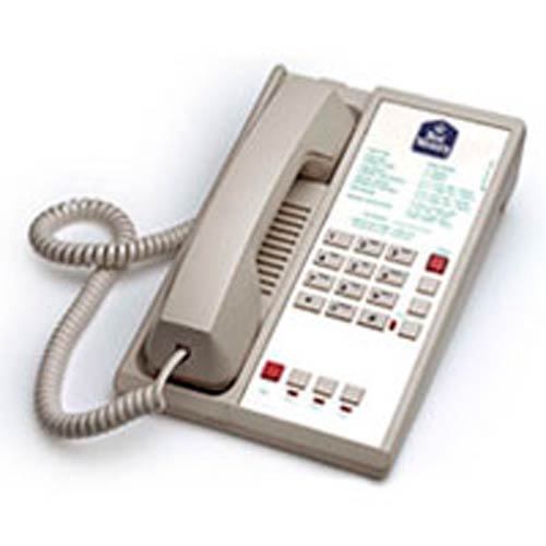 Diamond L2-E A | 2-Line Hospitality Speakerphone with 3-way Conference - Ash | Teledex | DIA67059, Diamond Series, Hospitality Phone, Guest Room Phone, Lobby Phone, 2-Line, 00G2110