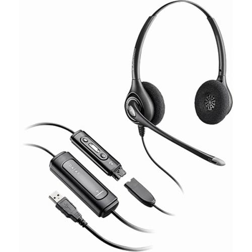 D261N | Stereo SupraPlus Headset with Stereo DA45 USB Adapter | Plantronics | 77560-31