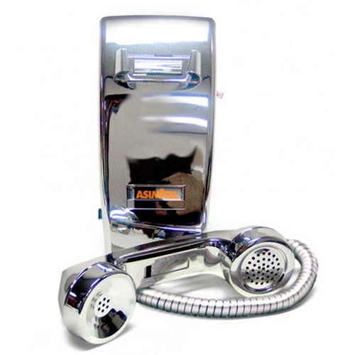 Asimitel 5501 CP All-Chrome No-Dial Wall-Mount Telephone