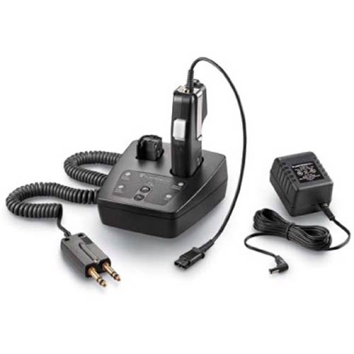 CA12CD | Cordless Push to talk (DECT 1.92 GHz) wireless mission-critical headset with plug prong adapter | Plantronics |  ca12cd,  PTT,  push,  h series,  Air Traffic Control,  SHS2500-01, 92500-01