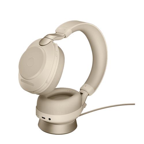 Jabra Evolve 2 85 Wireless Headset Link 380c MS Stereo Stand - Beige
