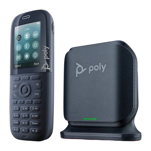 HP Poly Rove 30 + B2 Single/Dual Cell DECT Base Station Kit - NA, Black
