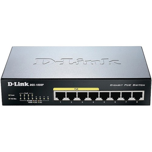 D-Link 8-Port Gigabit Unmanaged Desktop Switch with 4 PoE Ports