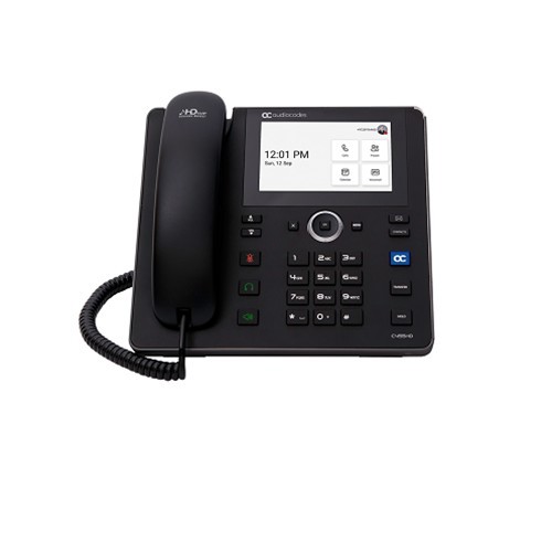 Audiocodes Teams C455HD IP-Phone PoE GbE black with integrated BT and Dual Band Wi-Fi
