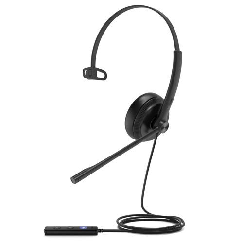 Yealink UH34 Lite Mono UC USB Wired Headset with Foamy ear cushions, Black