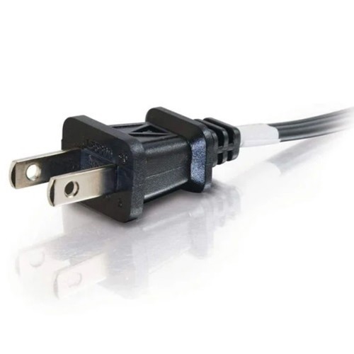 C2G 6ft 18 AWG 2-Slot Non-Polarized Power Cord (NEMA 1-15P to IEC320C7) (TAA Compliant)