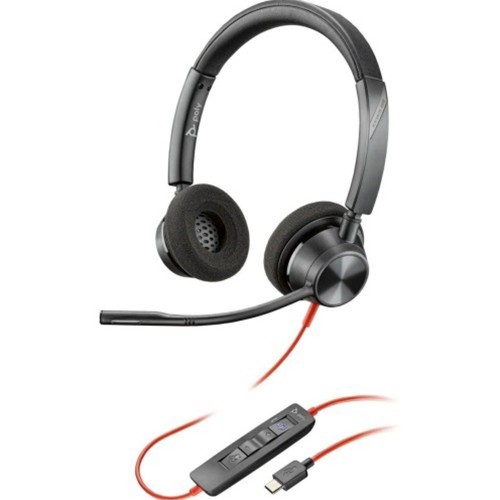 Hp Poly Headsets Poly Blackwire 3320 Stereo Microsoft Teams Certified USB-C Headset + USB-C/A Adapter